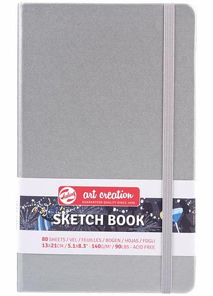 Блокнот для графіки talens art creation а5 (13х21см) 140г/м2 80л shiny silver royal talens