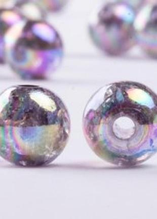 Намистини акрилові кракелюр ball- 8 мм, 500 грам,колір g50-графітовий ав