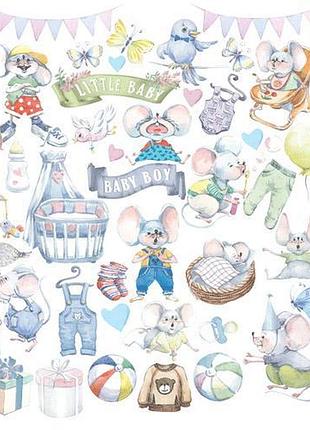 Аркуш із картинками для вирізування my little mousy boy 20х20 см