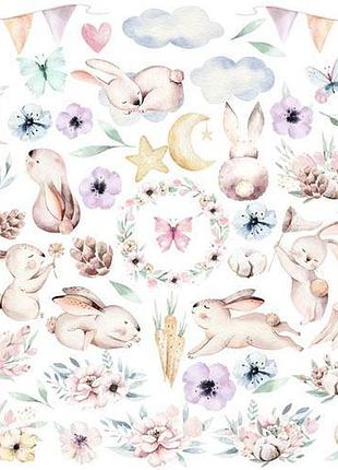Лист с картинками для вырезания sweet bunny 30,5х30,5 см