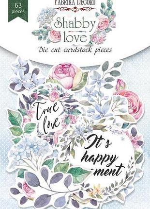 Набор высечек, коллекция shabby love, 63 шт