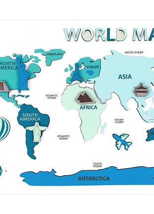 Набор world map 3d мдф 30 5х37 5см rosa talent
