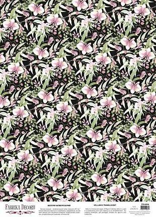 Деко велум (лист кальки з малюнком) wild orchid, а3 (29,7 см х 42см)