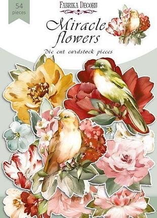 Набор высечек, коллекция miracle flowers, 54 шт