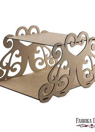 Подставка для капкейков прямоугольник ажур , mdf, diy набор #090