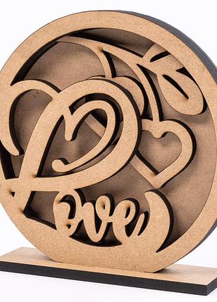 3d композиція „love“ 2, мдф, 15х15см, rosa talent