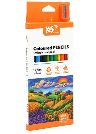 Карандаши цветные yes o`range line 12/24 цветов