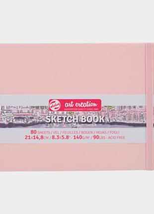 Блокнот для графики talens art creation а5 (14,8×21см) 140г/м2 80л pastel pink royal talens
