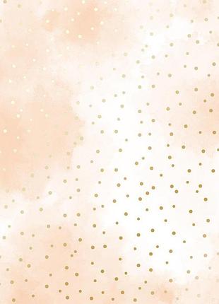 Лист односторонней бумаги с фольгированием, дизайн golden drops, color beige watercolor, 30,5см х 30,5 см