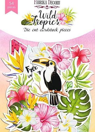 Набор высечек, коллекция wild tropics, 54 шт