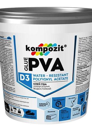 Клей пва d3 kompozit®, 1 кг