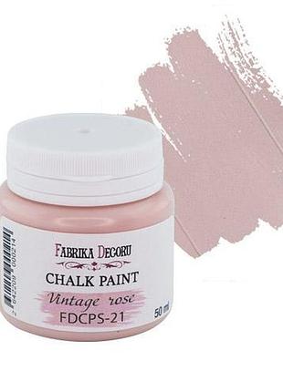 Меловая краска chalk paint винтажная роза 50ml