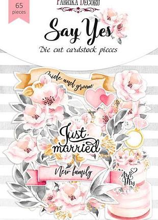 Набор высечек, коллекция say yes, 65 шт