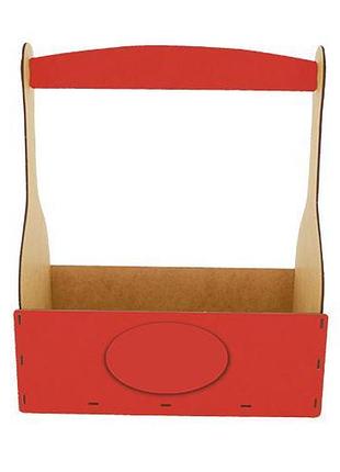 Корзинка для подарков, цветов и фруктов, 290х150х350 мм, набор diy #345, red