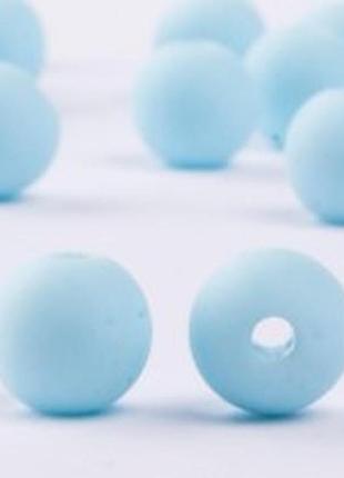 Намистини акрилові матові ball, 8 мм, 500 грам, , e40-світло-голубий