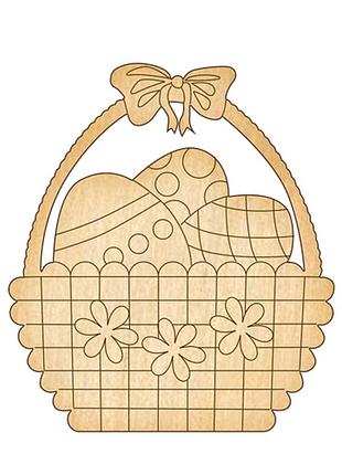 Фигурка для раскрашивания и декорирования, #228 корзина с яйцами-1