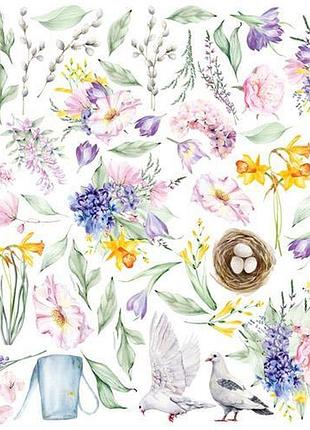 Лист с картинками для вырезания tender spring 20х20 см