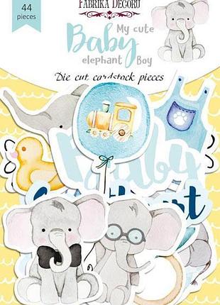 Набор высечек, коллекция my cute baby elephant boy, 44 шт