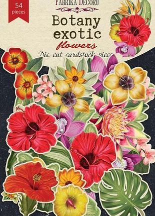 Набор высечек, коллекция botany exotic flowers, 54 шт