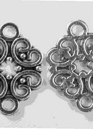 З'єднувальні елементи filigree, 14 x 20 мм, 500 грам, a05-античне срібло