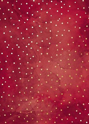Лист односторонней бумаги с фольгированием, дизайн golden drops, color burgundy aquarelle, 30,5см х 30,5 см