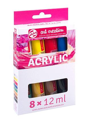 Набор акриловых красок artcreation 8x12 мл пластиковая туба royal talens