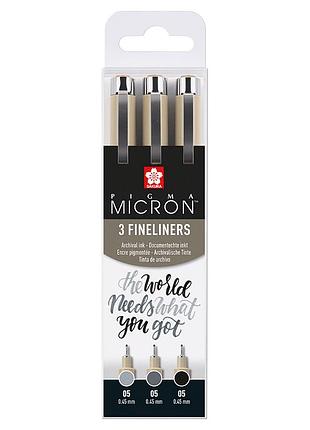 Набор линеров pigma micron 05 basic 3кол, sakura