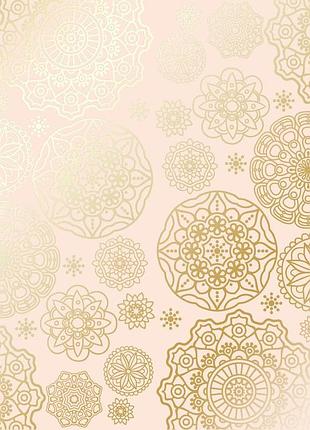 Лист односторонней бумаги с фольгированием, дизайн golden napkins beige, 30,5см х 30,5 см