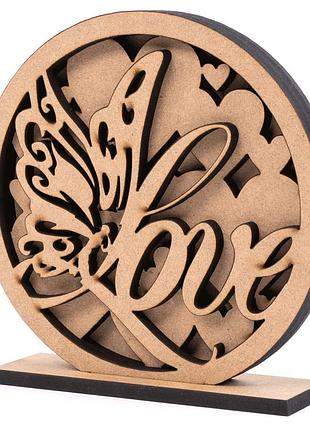 3d композиція „love“ 1, мдф, 15х15см, rosa talent