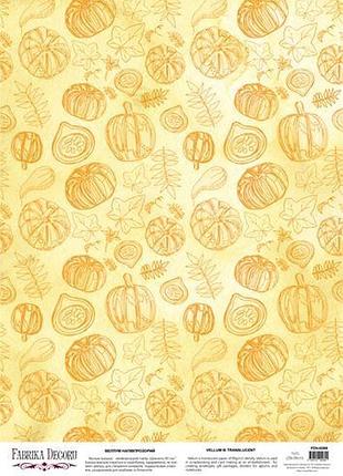 Деко веллум (лист кальки с рисунком) pumpkins, а3 (29,7см х 42см)