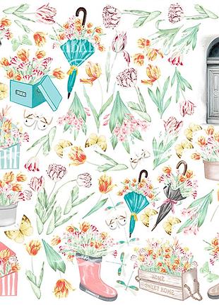 Лист с картинками для вырезания scent of spring 20х20 см
