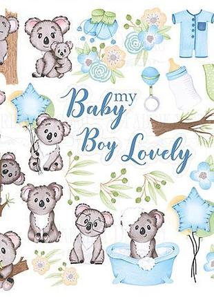 Лист с картинками для вырезания puffy fluffy boy 30,5х30,5 см