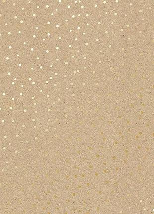 Лист односторонней бумаги с фольгированием, дизайн golden drops kraft, 30,5см х 30,5 см