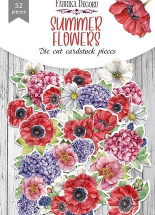Набор высечек, коллекция summer flowers, 52 шт