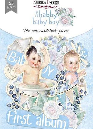 Набор высечек, коллекция shabby baby boy redesign, 55 шт