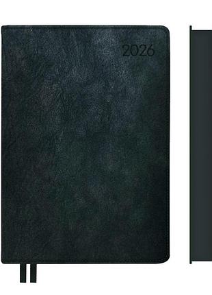 Деловой ежедневник датированный 2026 leo planner case а5 368 стр. интегральный темный изум