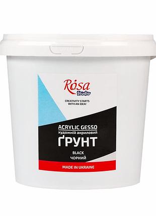 Грунт акриловый художественный черный 1000мл rosa studio