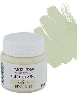 Меловая краска chalk paint оливка 50ml