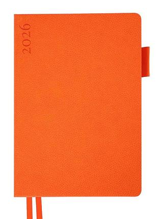 Деловой ежедневник датированный 2026 leo planner binario а5 368 стр. оранжевый