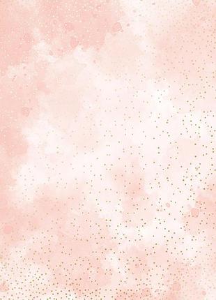 Аркуш односторонній паперу з фольгуванням, дизайн golden mini drops, vintage pink watercolor, 30,5 см х 30,5 см