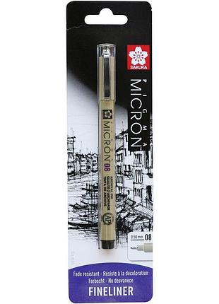 Лайнер pigma micron (0.8) 0,5мм чорний sakura