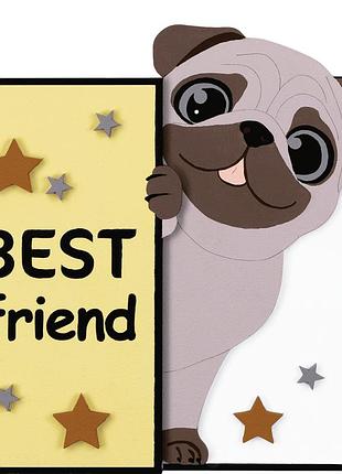 Набір картина 3d „best friend“ мдф ґрунтоване 19х19см rosa talent