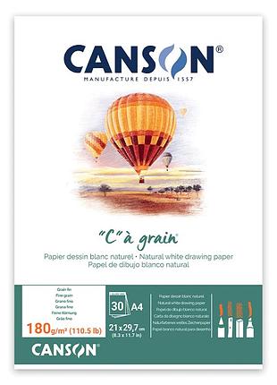 Склейка для ескізів та рисунку càgrain а4 (21х29,7см) 180г/м2 30л білий папір canson