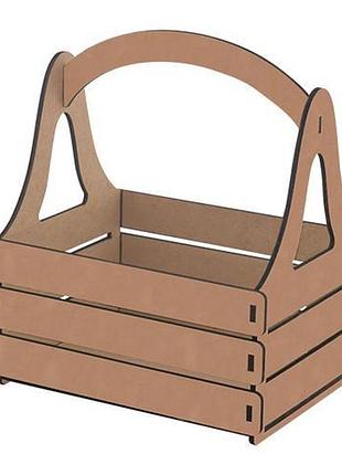 Корзинка на подарок для цветов и презентов, 255 х 195 х 290 мм, набор diy #154, mdf