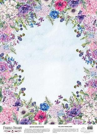 Деко велум (лист кальки з малюнком) night garden, a3 (29,7 см х 42см)