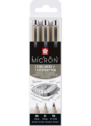 Набір лінерів pigma micron urban 3шт sakura