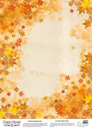 Деко веллум (лист кальки с рисунком) bright autumn, а3 (29,7см х 42см)