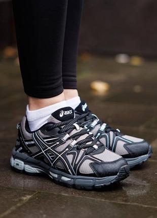 Р.37, 38, 40 asics gel kahana 8 black silver  as038