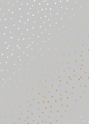 Аркуш односторонній паперу з фольгуванням, дизайн golden drops gray, 30,5 см х 30,5 см