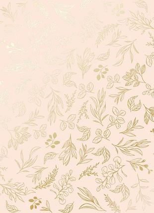Лист односторонней бумаги с фольгированием, дизайн golden branches beige, 30,5см х 30,5см